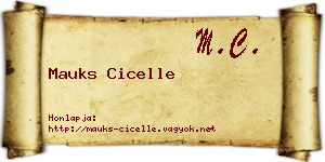 Mauks Cicelle névjegykártya
